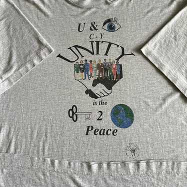 Vintage 90’s Unity Anti-Racism Black Heritage T-S… - image 1