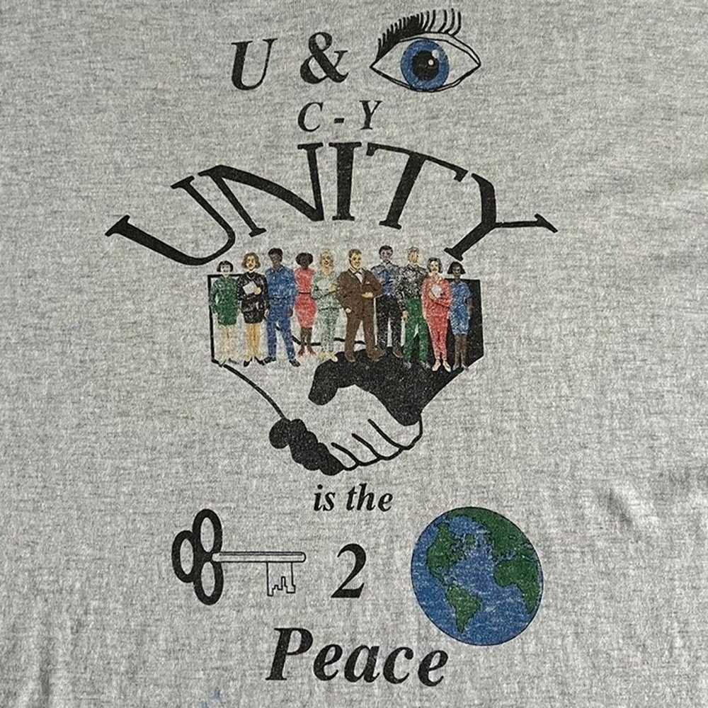 Vintage 90’s Unity Anti-Racism Black Heritage T-S… - image 3