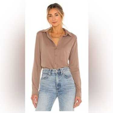 Bobi Lightweight Jersey Button Up In Java - image 1