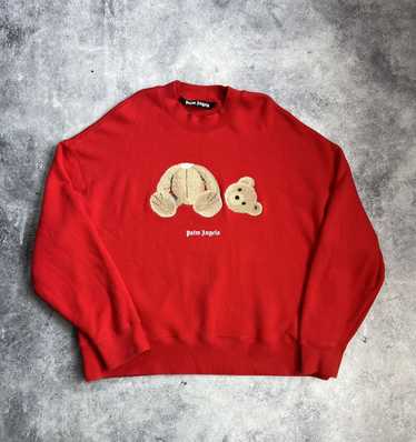 Palm Angels Palm angels red bear cotton jumper