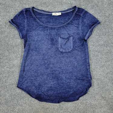 Vintage Hollister Shirt Women's XS Blue Sheer Rou… - image 1