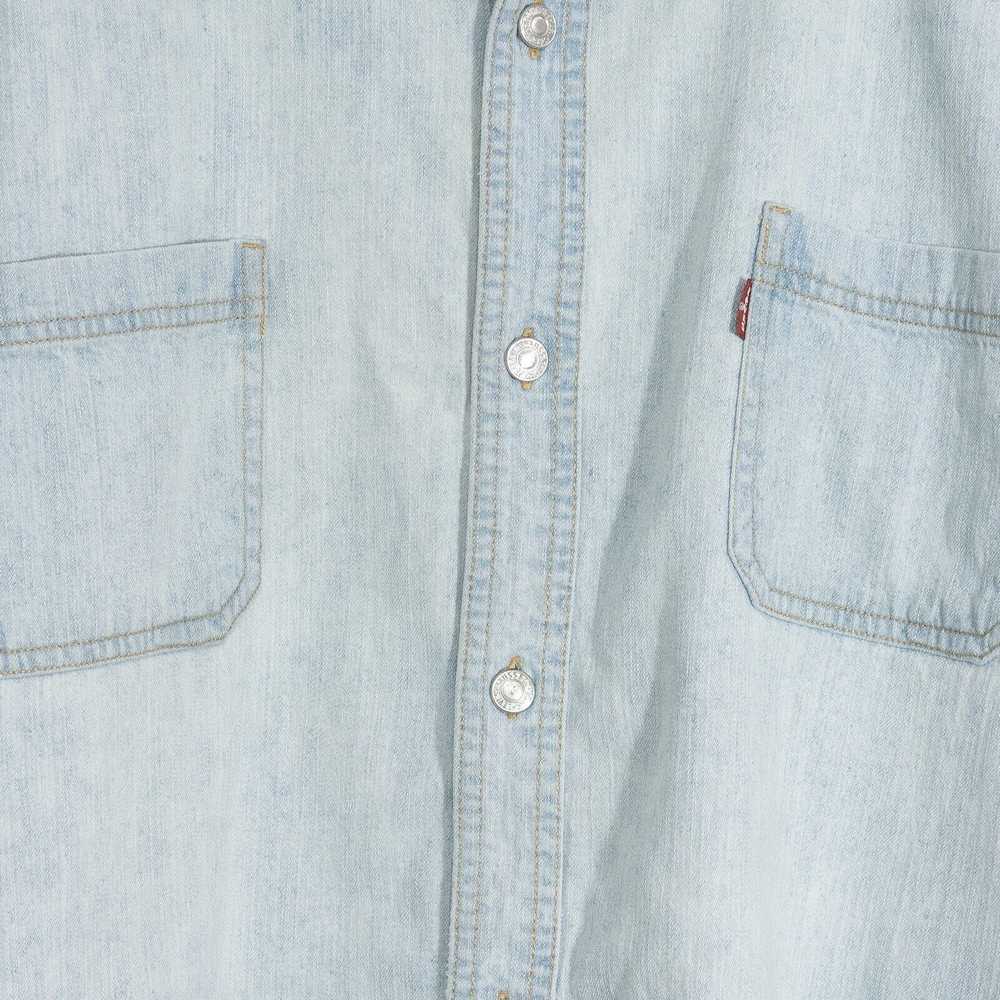 Levi's Levis Denim Button Up Shirt Mens 2XL - Lon… - image 3