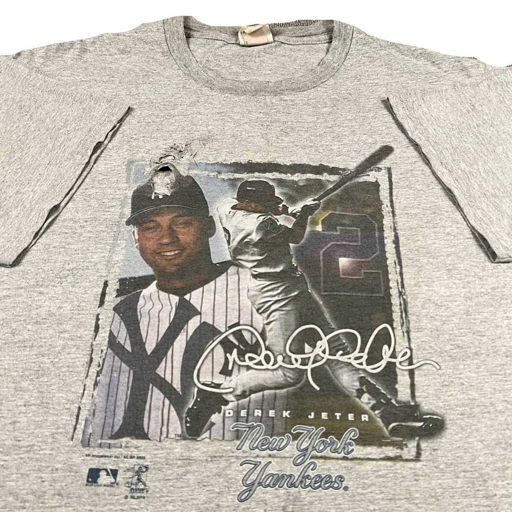 Streetwear × Vintage Vintage Derek jeter gray mlb… - image 1