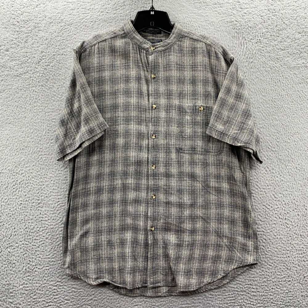 Vintage BOGARI Shirt Mens Large Button Up Plaid S… - image 1