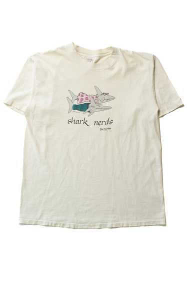 Vintage The Far Side Shark Nerds T-Shirt (1980s) - image 1