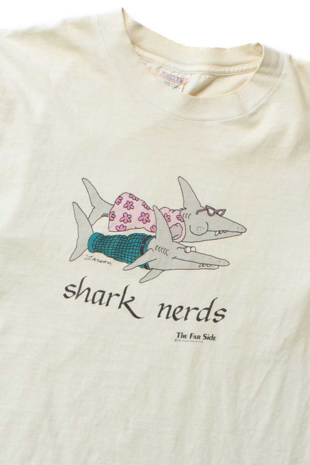 Vintage The Far Side Shark Nerds T-Shirt (1980s) - image 2