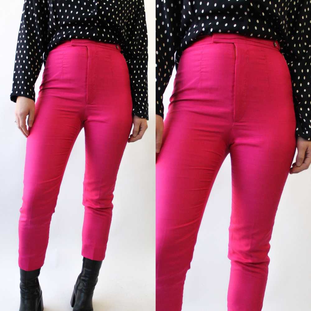 50s Hot Pink Cigarette Pants - image 1