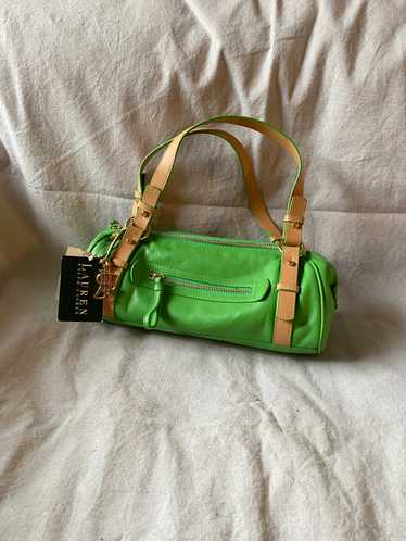 y2k Ralph Lauren mini shoulderbag / lime green lea
