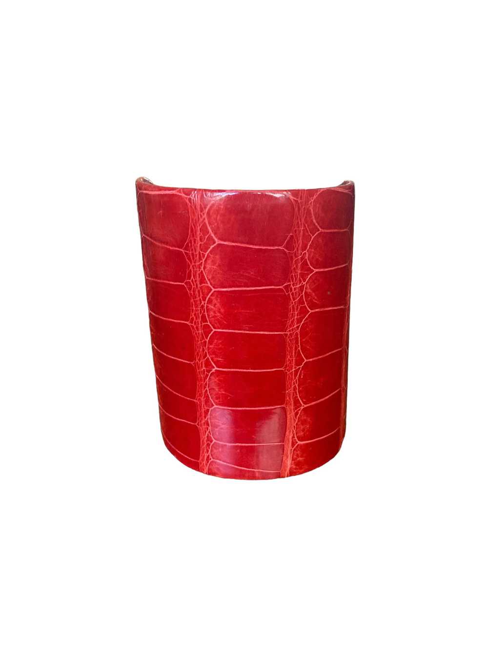 Plato Alligator Glazed Red Bracelet Cuff - image 1