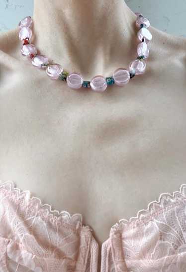 candy glass bead necklace - image 1