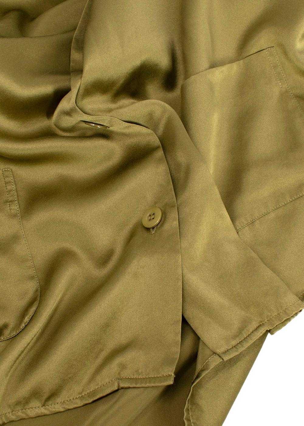 Managed by hewi La Perla Olive Green Silk Long Py… - image 7