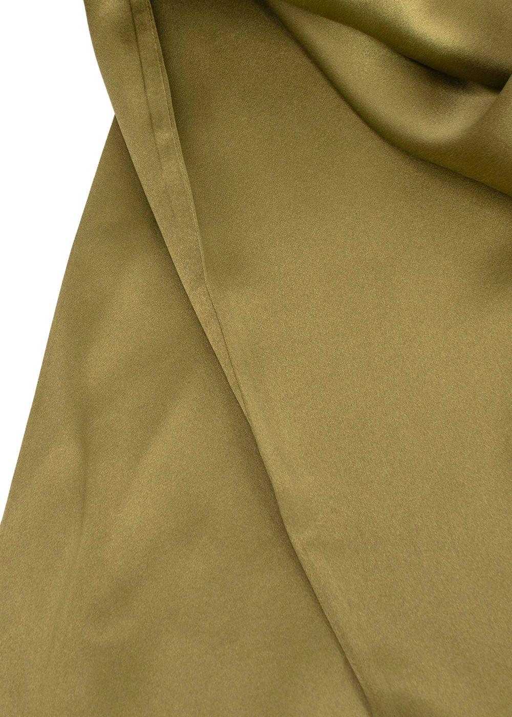 Managed by hewi La Perla Olive Green Silk Long Py… - image 9