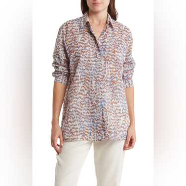 Theory Printed Classic Menswear Shirt (size S) - image 1
