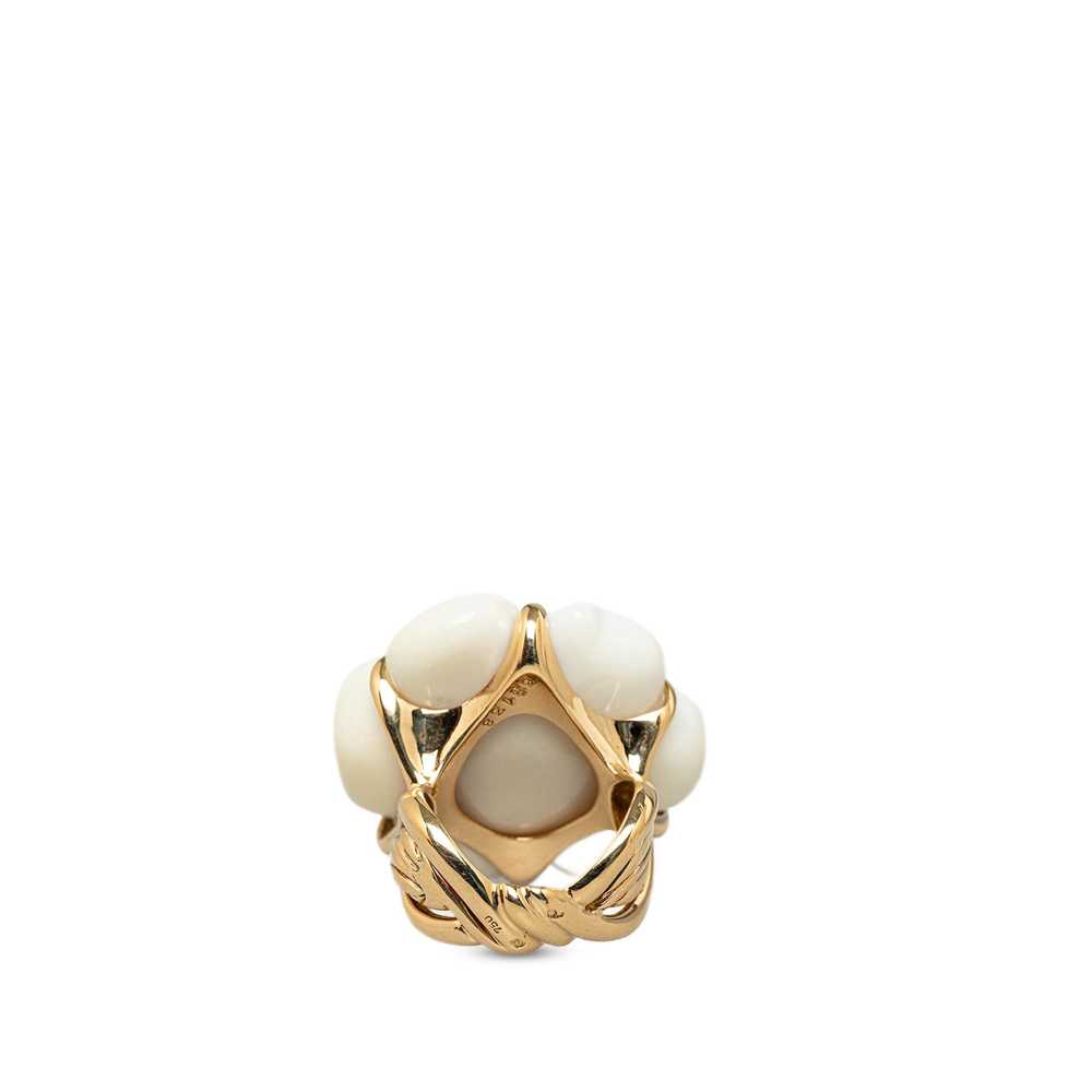 Product Details Chanel 18K Gold Agate Camelia Flo… - image 4