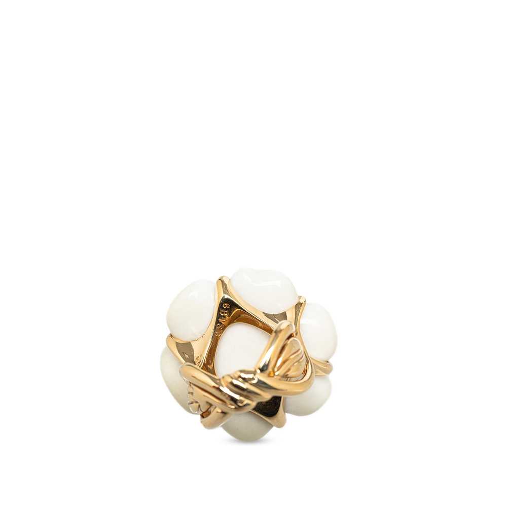 Product Details Chanel 18K Gold Agate Camelia Flo… - image 5