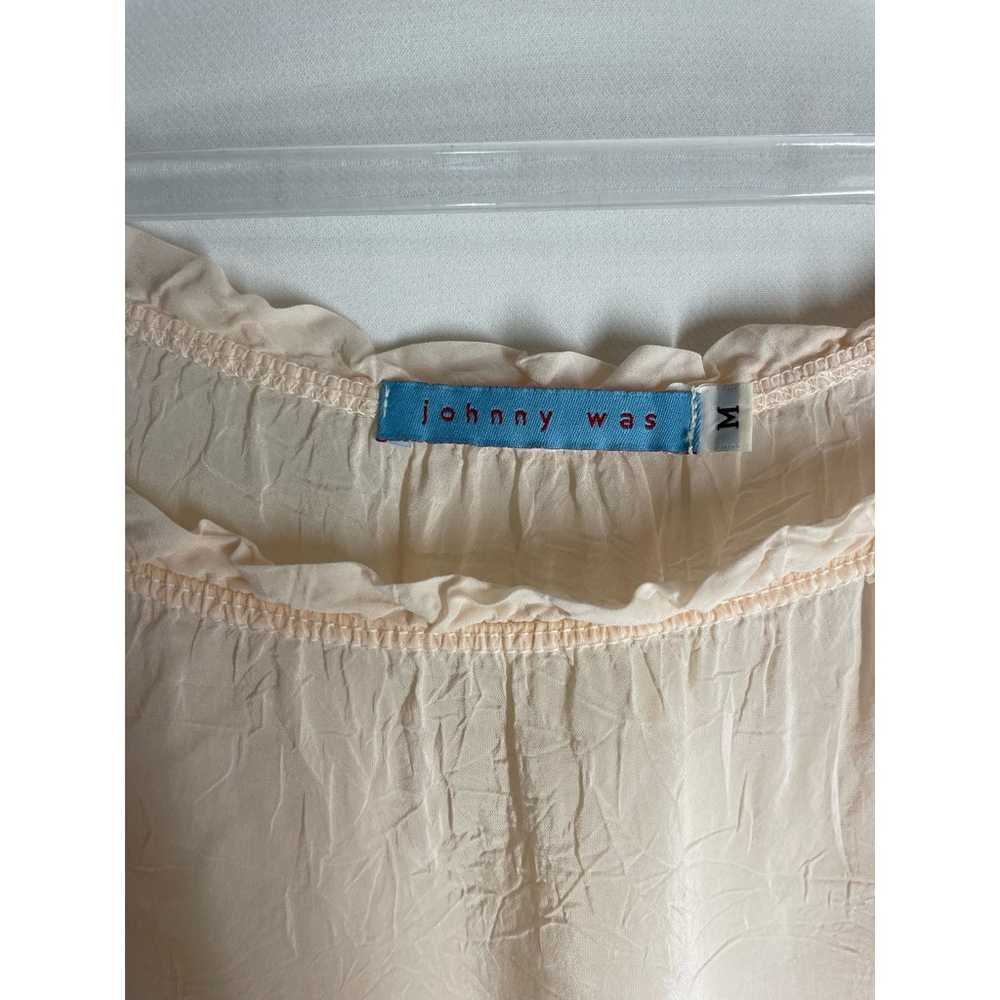 Johnny Was Off Shoulder Cream Sheer Blouse Lace C… - image 2