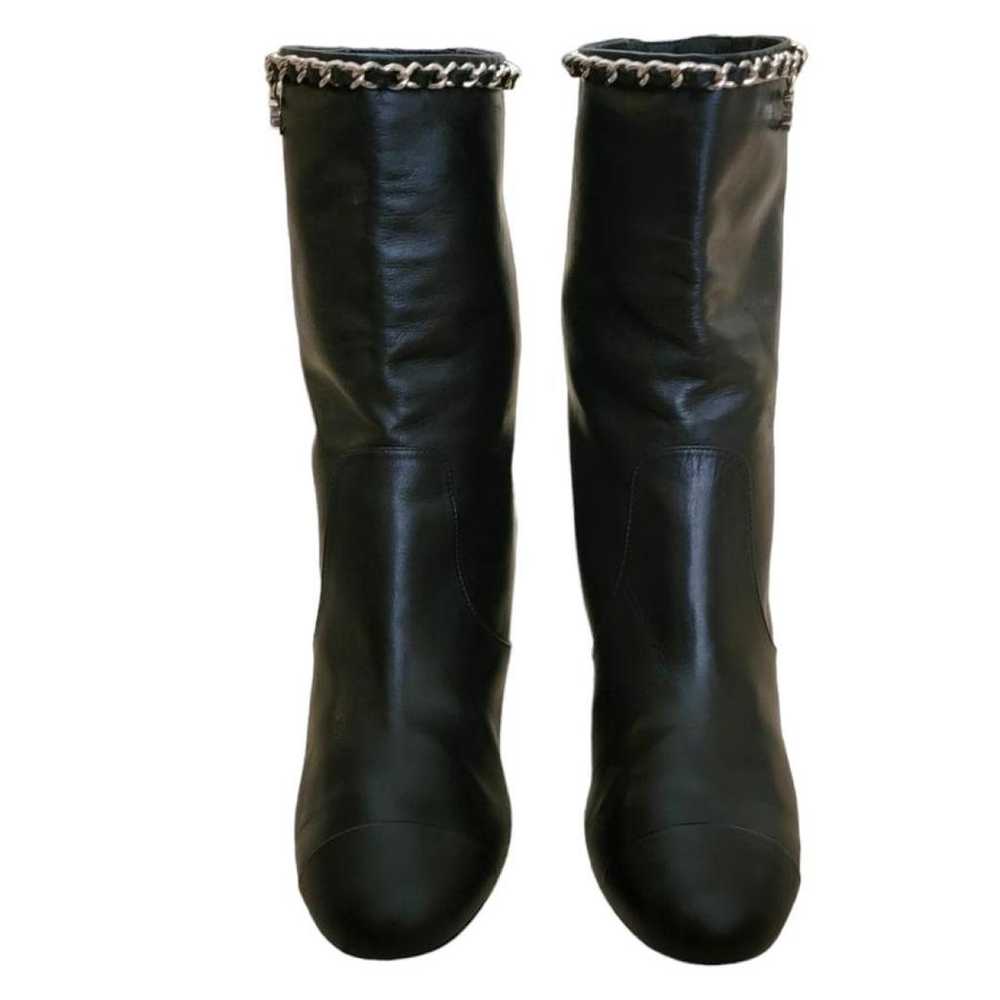 Chanel Leather biker boots - image 4