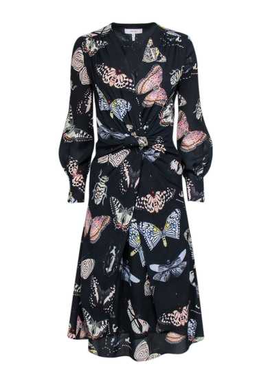 Reiss - Black Multi Color Butterfly Knot Front Dre