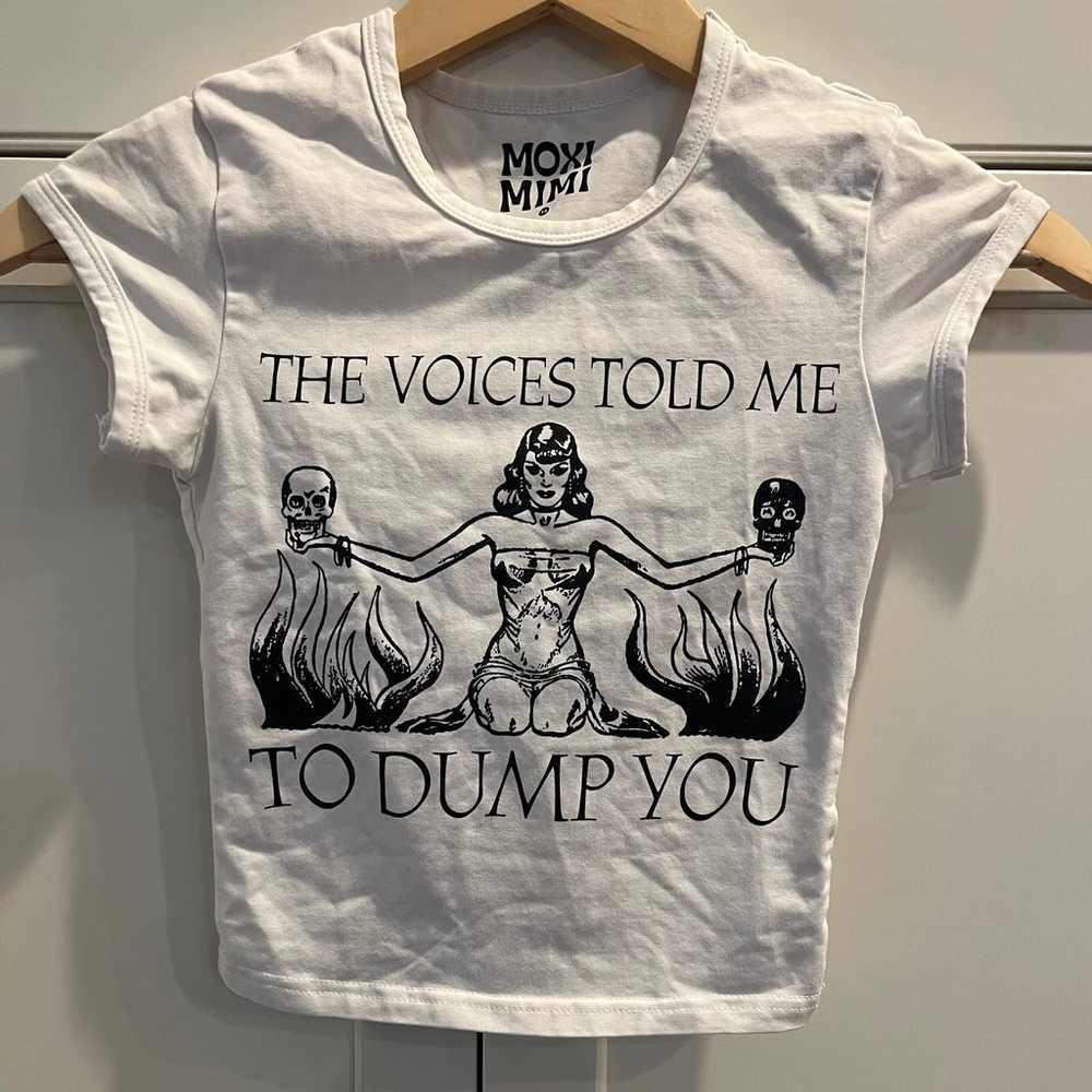 Moxi Mimi Women tshirt sz. XS The Voices Told Me … - image 1