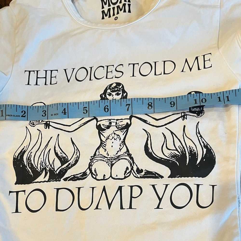 Moxi Mimi Women tshirt sz. XS The Voices Told Me … - image 4