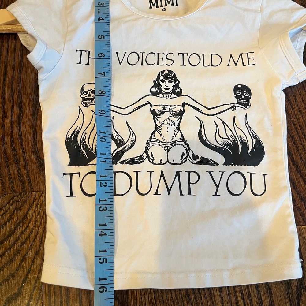 Moxi Mimi Women tshirt sz. XS The Voices Told Me … - image 5