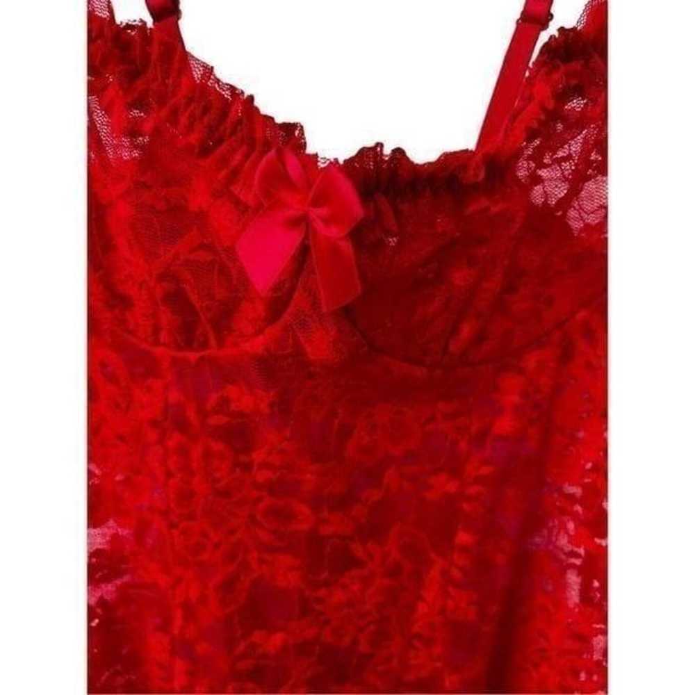Vintage red lace babydoll size S - image 4