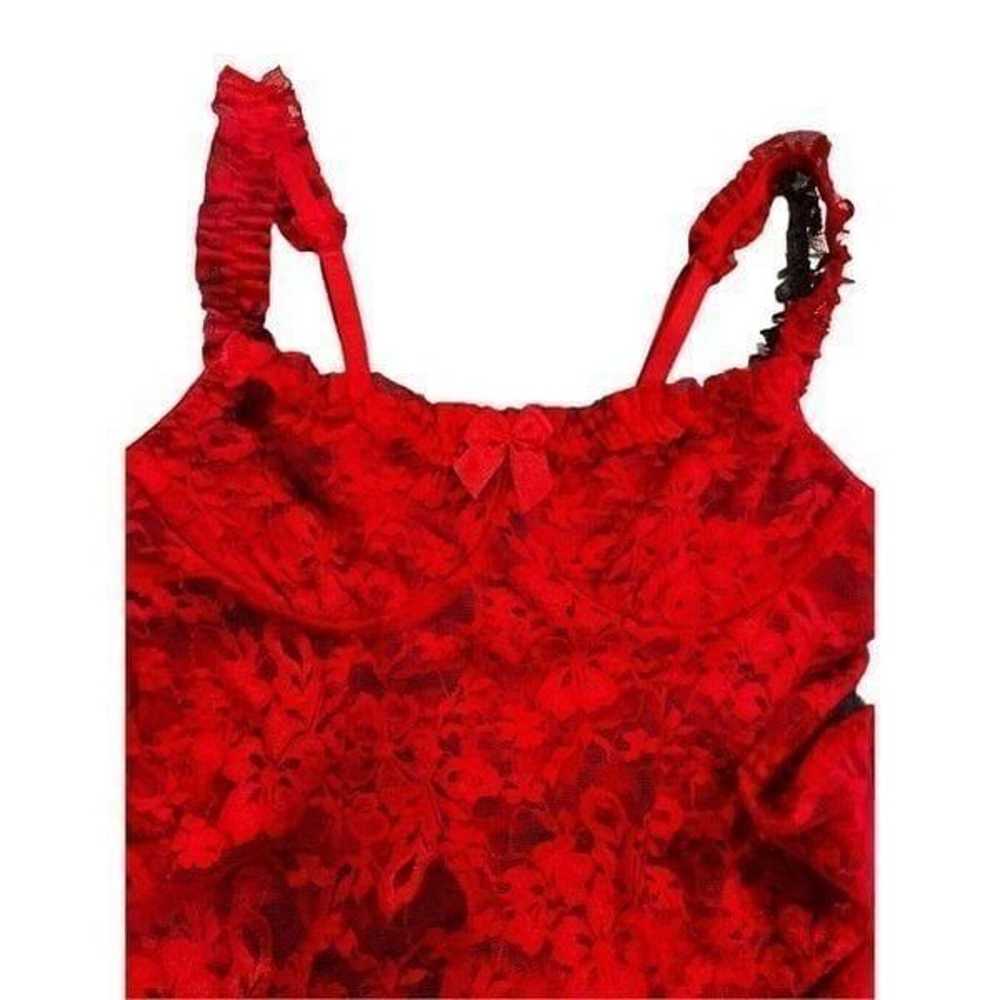 Vintage red lace babydoll size S - image 5