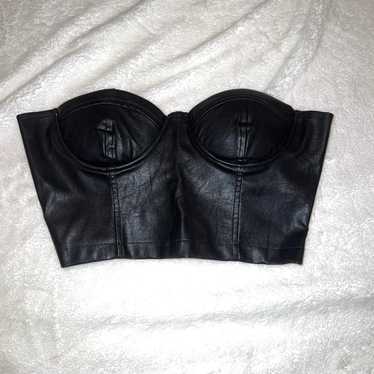 NWOT DOLLS KILL LEATHER BUSTIER - image 1
