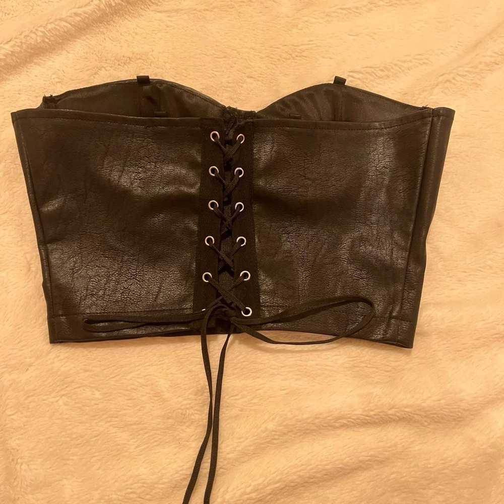 NWOT DOLLS KILL LEATHER BUSTIER - image 3
