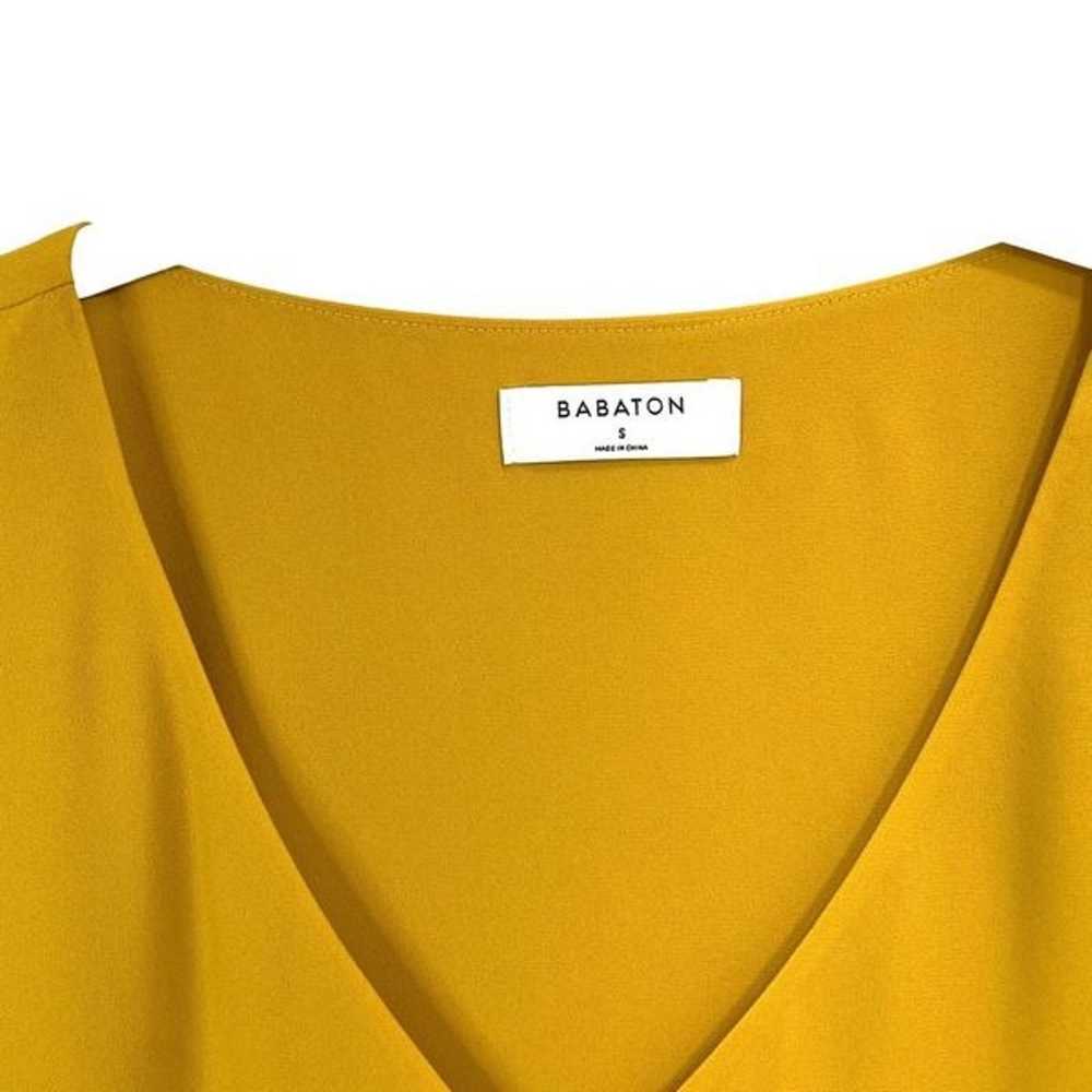 Aritzia Babaton Randy mustard yellow top blouse S… - image 3