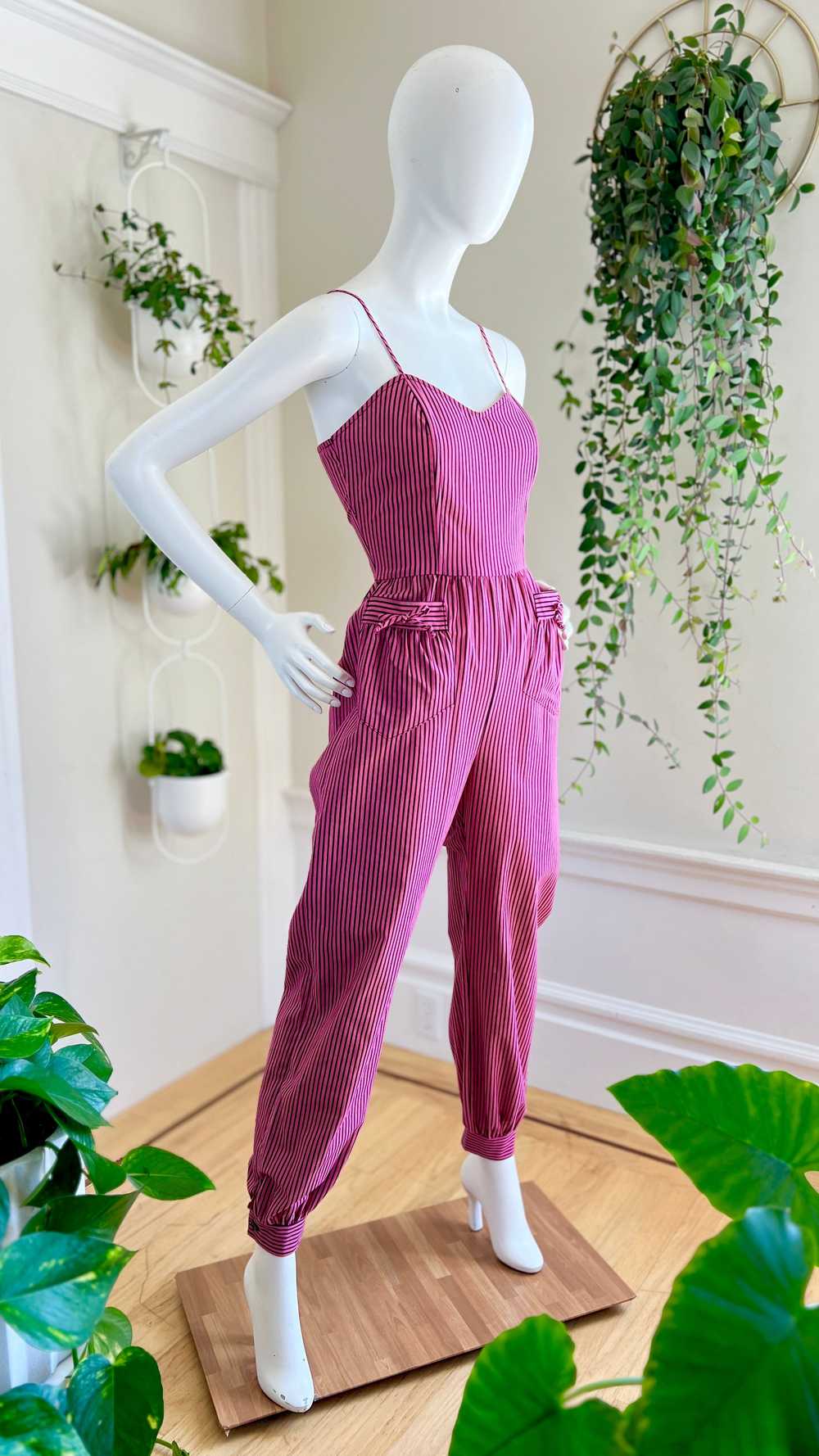 1970s Striped Sweetheart Jumpsuit | x-small/small - image 4