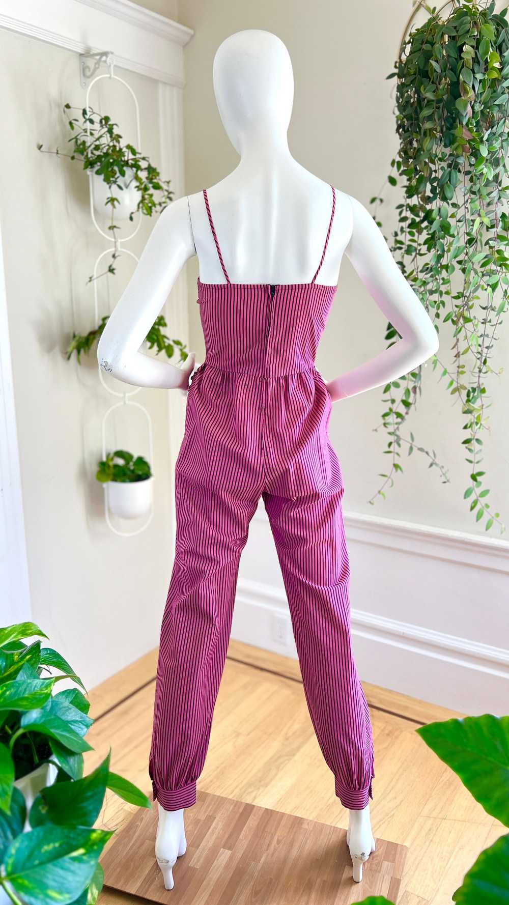 1970s Striped Sweetheart Jumpsuit | x-small/small - image 5