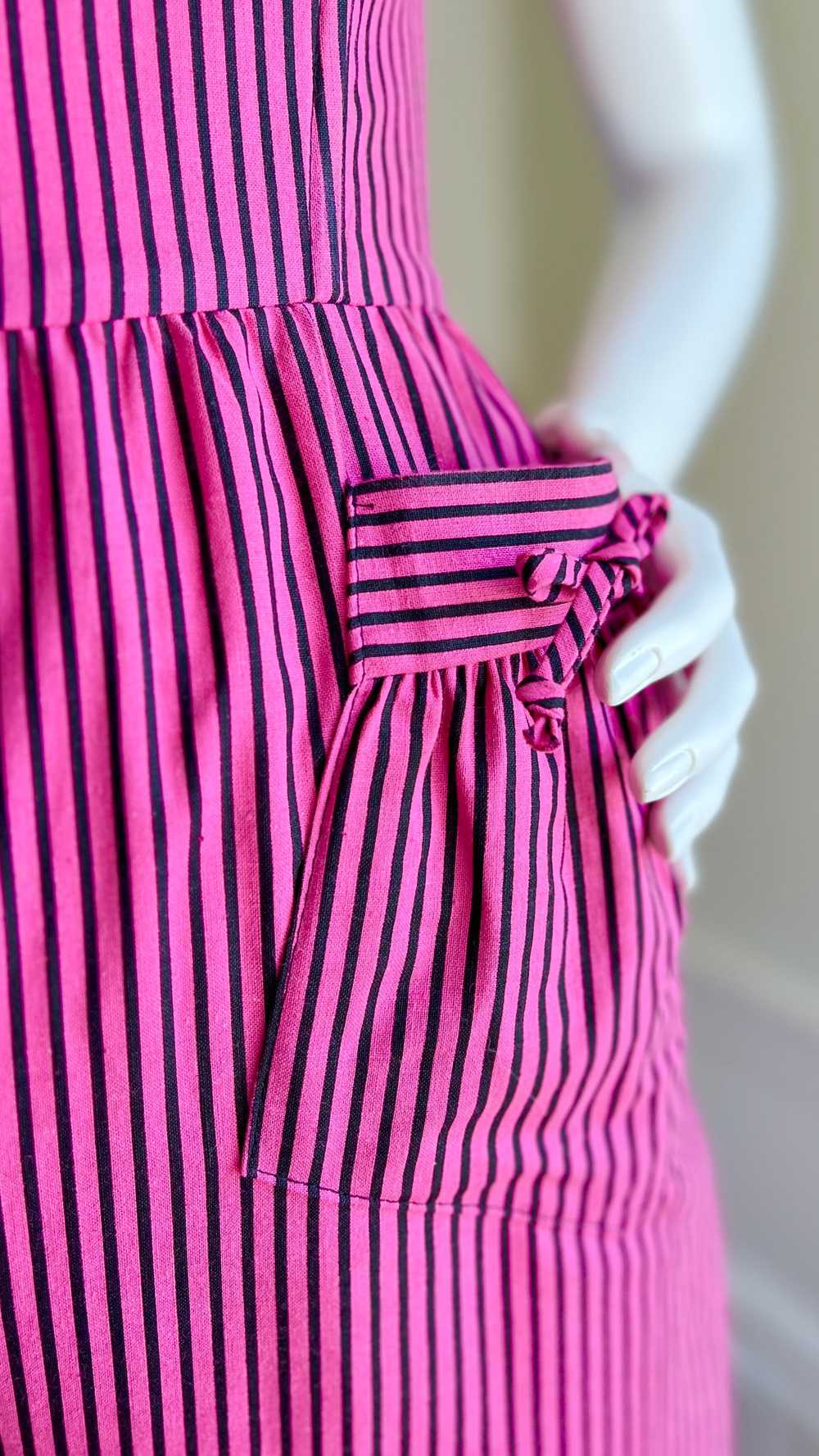 1970s Striped Sweetheart Jumpsuit | x-small/small - image 8