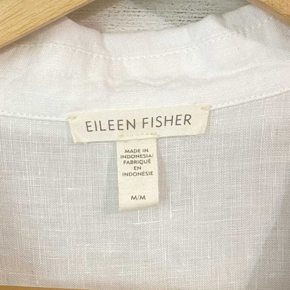 Eileen Fisher White Handkerchief Woven Linen Clas… - image 8