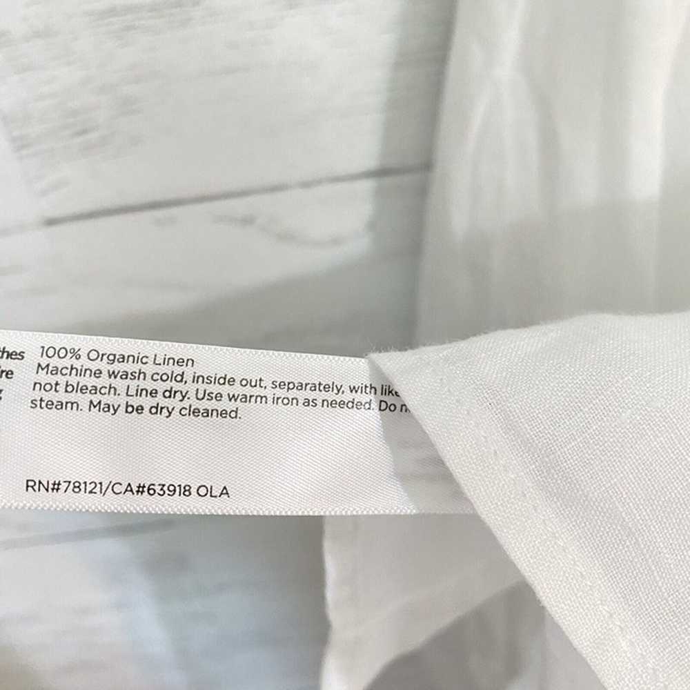 Eileen Fisher White Handkerchief Woven Linen Clas… - image 9