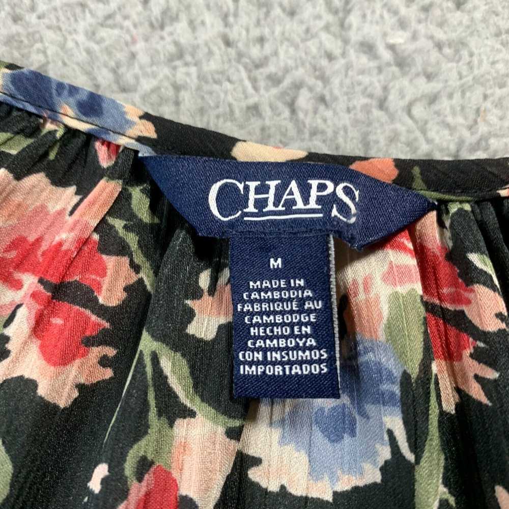 Chaps CHAPS Blouse Womens Medium Top Floral 3/4 S… - image 3