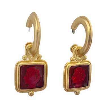 Deadstock Red Facade Earrings