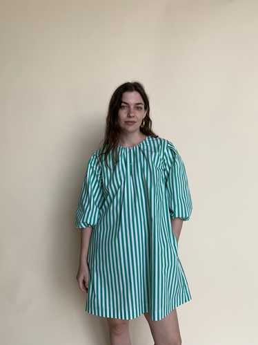 AYR green striped mini dress