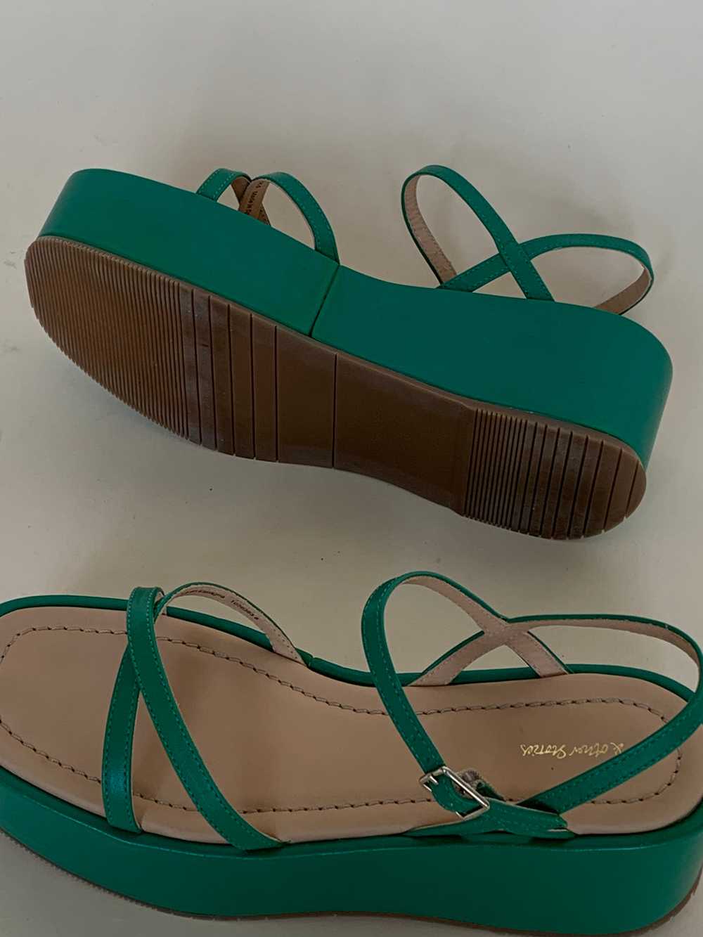 Green platform sandals - image 3