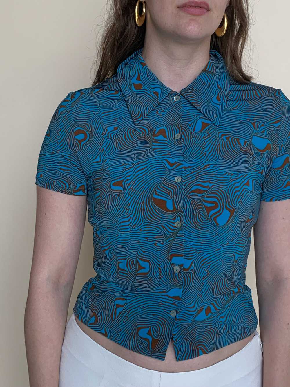 paloma wool psychedelic button down - image 2