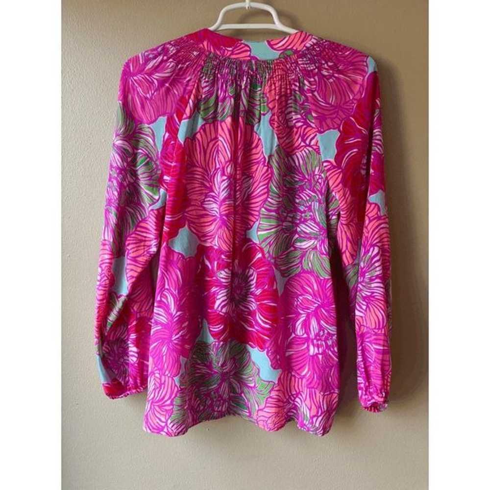 Lilly Pulitzer Elsa Silk Top in Worth It Women's … - image 2