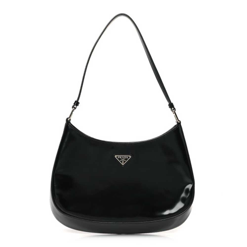 PRADA Spazzolato Cleo Shoulder Bag Black - image 1