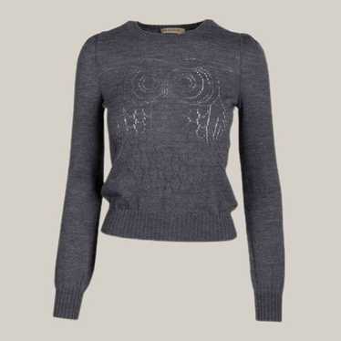 SEE BY CHLOE  Owl Perforated Wool Blanded Sweater… - image 1
