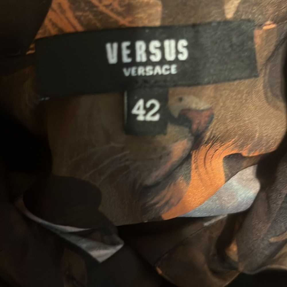 Versus Versace Printed Lion Camo Button Front Blo… - image 9
