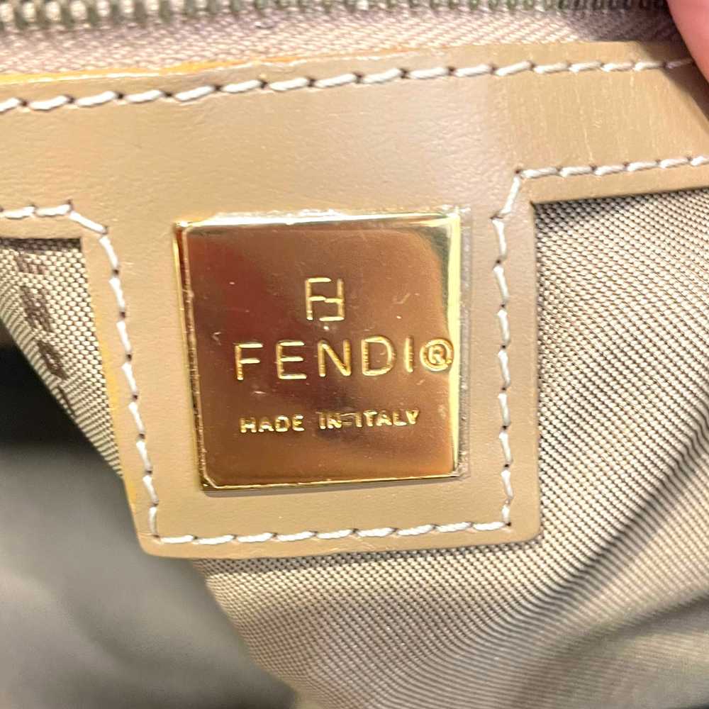 FENDI/Cross Body Bag/Monogram/Leather/GRN/VTG SAT… - image 3