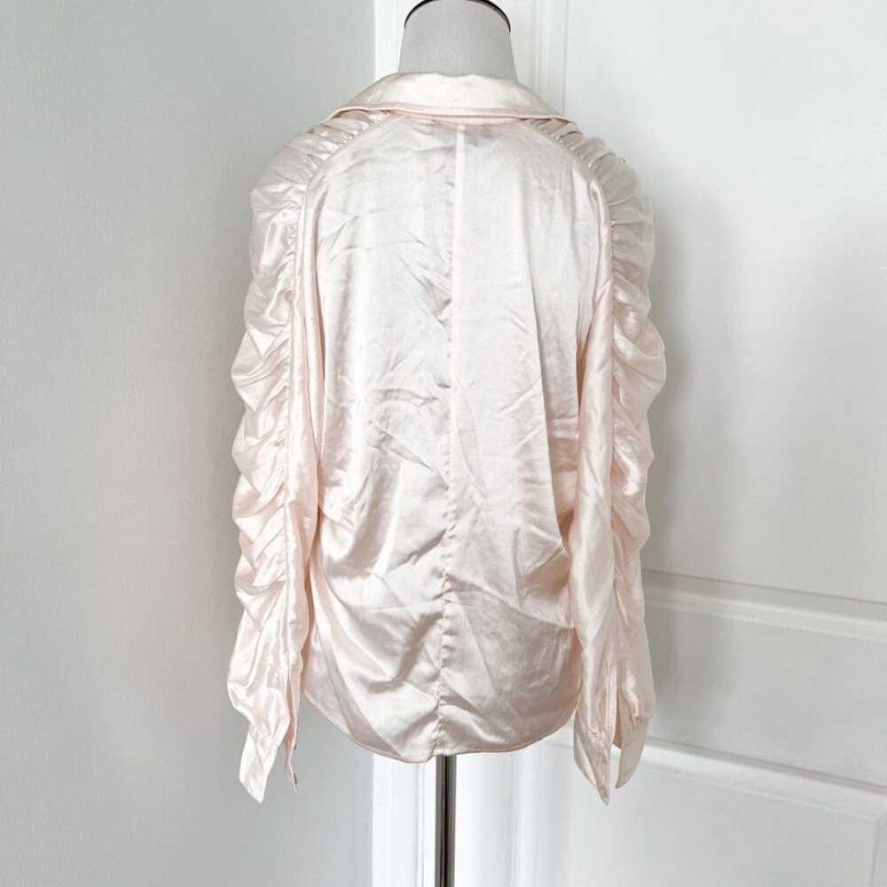 AS by DF Light Pink Satin Ruched Sleeve Ferrara B… - image 6