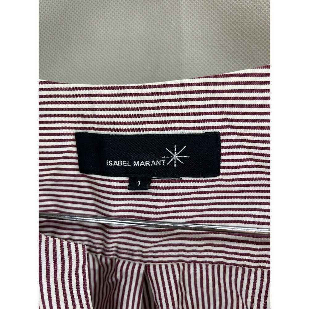 Isabel Marant Red White Stripe Popover Cotton Blo… - image 3