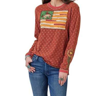 Double D Ranch Eloise Glory Tee embroidered Ameri… - image 1