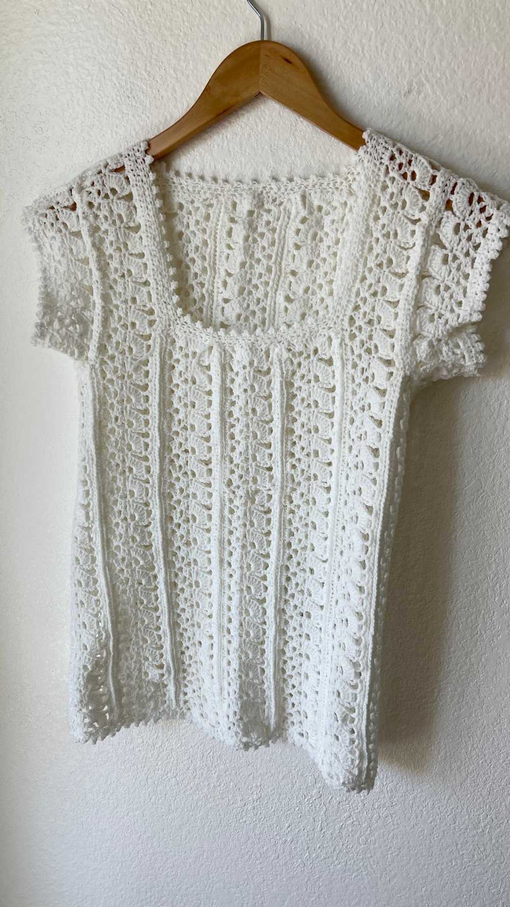 Vintage Handmade White Top (S-M) | Used, Secondha… - image 3