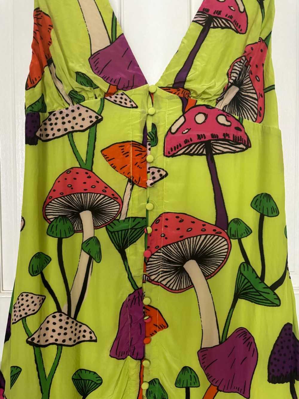 Farm Rio Lime mushrooms midi dress (L) | Used,… - image 2